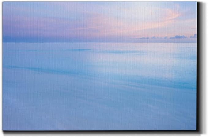 Landscape Wall Art Premium Gallery Wrapped Canvas Abstract Ocean Forest Modern Artwork Decoration for Living Room Kitchen Bathroom Office, Ready to Hang