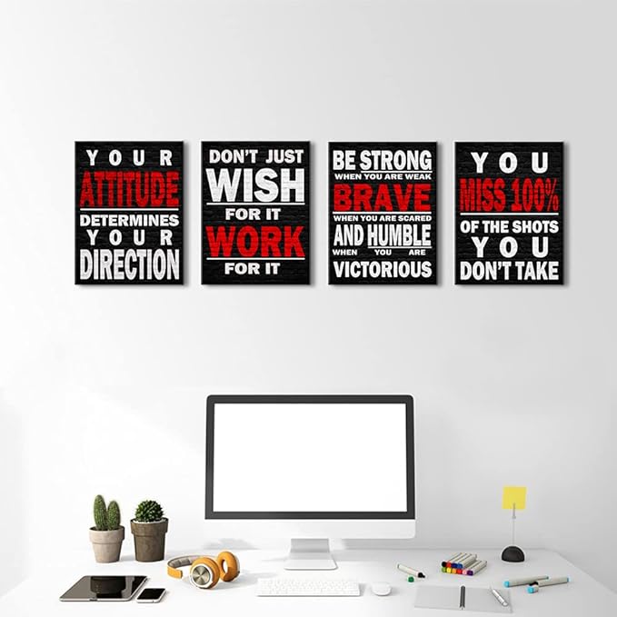 Office Wall Décor Black and White Canvas Wall Art Quotes Home Office Décor Wall Art For Office Office Wall Art Motivational Posters For Office Wall Decor For Office Inspirational Wall Art For Office,