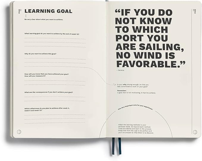 LEUCHTTURM1917 - Cleer Learning Journal - The Ideal Guided Journal, Workbook, and Notebook for Actively Acquiring New Professional and Personal Skills and Knowledge, Pacific Green