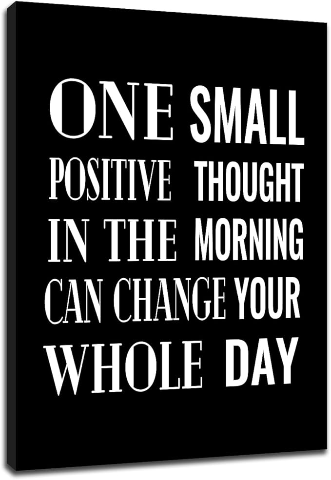 Inspirational Canvas Wall Art Motivational Poster Print Artwork Positive Theme Wall Decor Picture Painting Artwork for Modern Home Living Room Office Workplace Stretched and Framed [30''Wx 40''H]