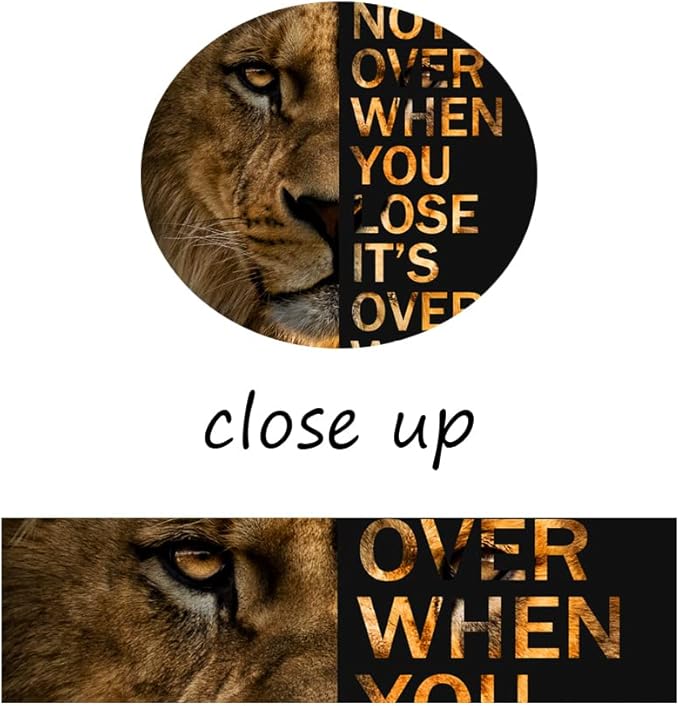 Inspirational Lion Wall Art Picture Entrepreneur Quotes Motivational Animal Painting Poster Print Canvas Wall Artwork for Bedroom Living Room Office Decor Frame Ready to Hang[18" W x 24" H]