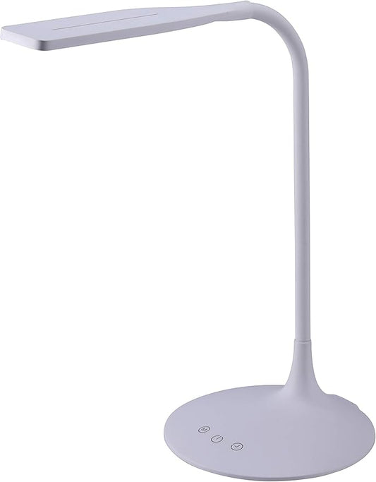 PureOptics LED VLED1819-BD Battery LED Desk Lamp, Dimmable with Adjustable Color Temperature, 4 Hour Battery Life, Rechargeable, Eco Friendly, White