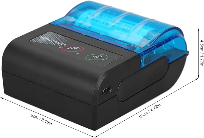 Walfront Pocket Inkless Thermal Printer Mini Portable Photo Printer Clear HD Picture Quality Fast Printing Speed for Home Traveling Office