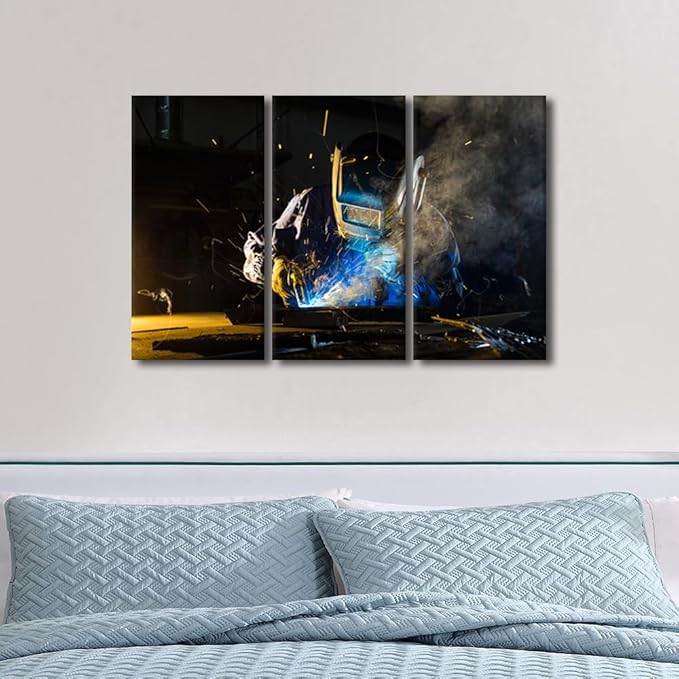Canvas Wall Art Decor Machine Tools Canvas Prints Wall Art Machine Welding Paintings for Wall Decorations Canvas Frame Art Picures Artwork for Home Walls Poster & Prints, 36x24 Inch
