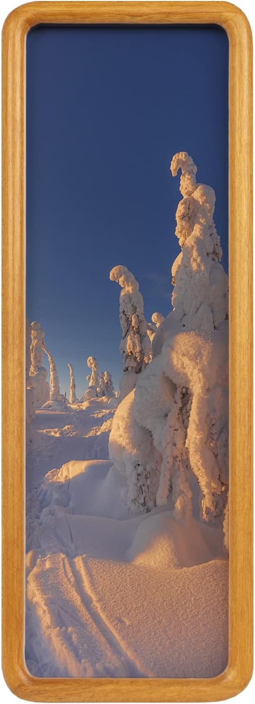 Hans 4"x12" Frames Collage Photo Frame Single Mat with Six 1.5x2.5 Openings and Satin Solid Frame Horizontal or Vertical(6 Openings)