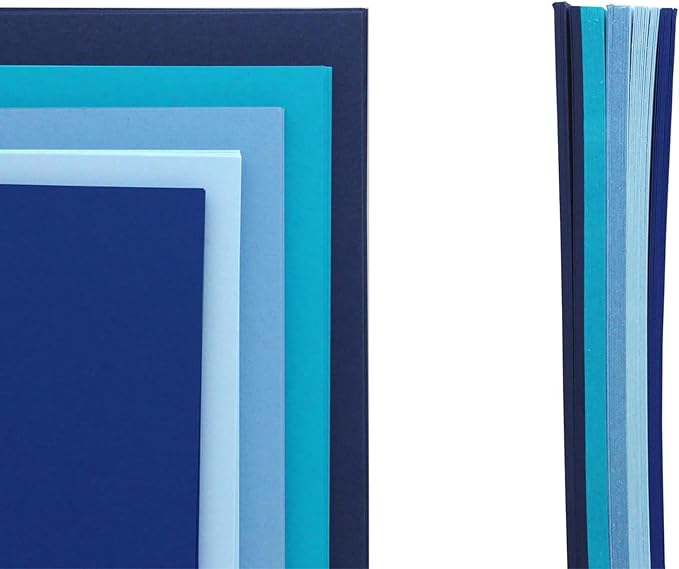 PA Paper Accents Stash Pack Cardstock Pack 12" x 12" Blues colored cardstock paper for card making, scrapbooking, printing, quilling and crafts, 65lb., 40 pieces