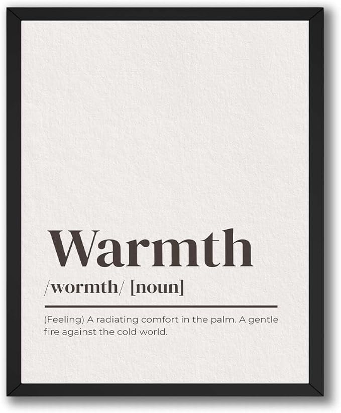 ALPINE INK CO. Warmth Canvas Poster - Radiating Comfort for Cold Days Wall Art - Motivational Decor for Bedroom, Living Room or Office - Gentle Fire for Cozy Spaces - 8x10 Unframed Canvas Print