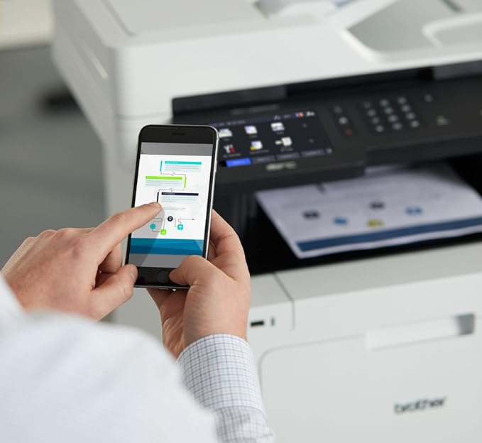 Brother Color MFC-L8900CDW Wireless All-in-One Laser Printer for Home Office - Print Copy Scan Fax - 33 ppm, 2400 x 600 dpi, 5" Touchscreen LCD, Auto Duplex Printing, 70-Sheet ADF, NFC, Ethernet
