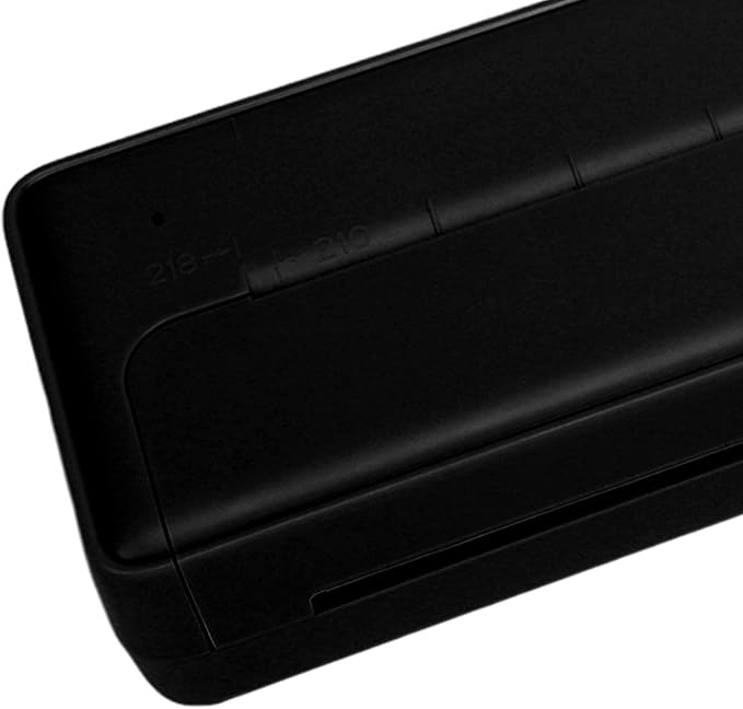 ZJchao Portable A4 Thermal Printer Inkless Mobile Printer for Home and Office (Black)