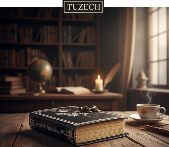 TUZECH Book of Spells Leather Bound Journal Deckle Edge Paper Grimoire Printed Diary Third Eye witchcraft supply and Witch Spell Notebook Antique Vintage Book for Men and Women (The Book Of Dead)