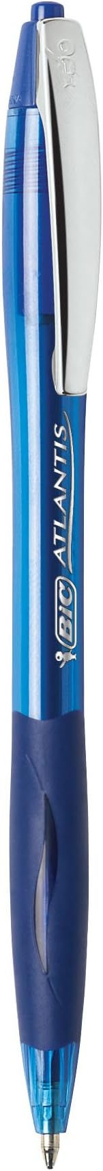 BIC Glide Blue Retractable Ballpoint Pens, Medium Point (1.0mm), 2-Count Pack, Ultra Smooth Writing Blue Pens