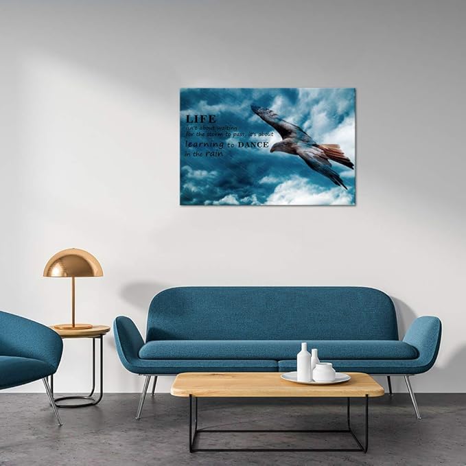 Inspirational Posters Motivational Canvas Wall Art Modern Inspiring Quotes Pictures Positive Success Paintings Prints Artwork Home Decorations for Office Bedroom Framed (24”Hx36”W)