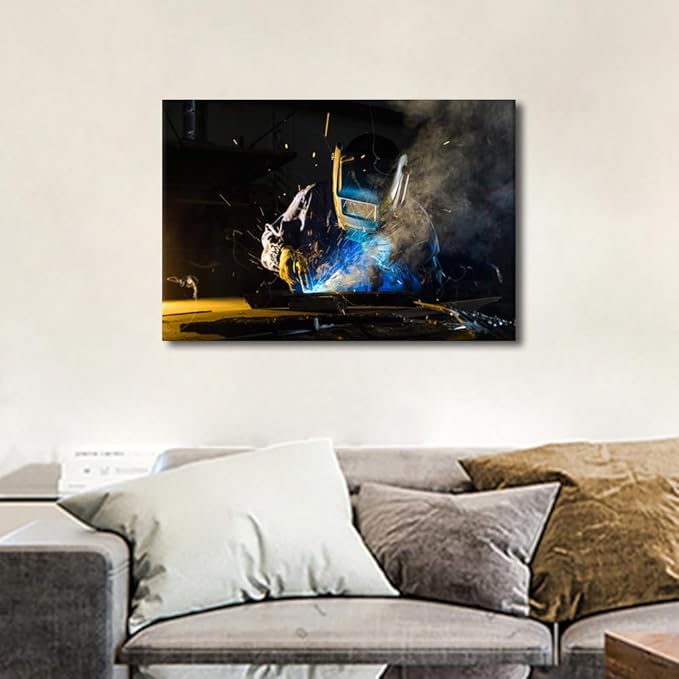 Canvas Wall Art Decor Machine Tools Canvas Prints Wall Art Machine Welding Paintings for Wall Decorations Canvas Frame Art Picures Artwork for Home Walls Poster & Prints, 12" x18"