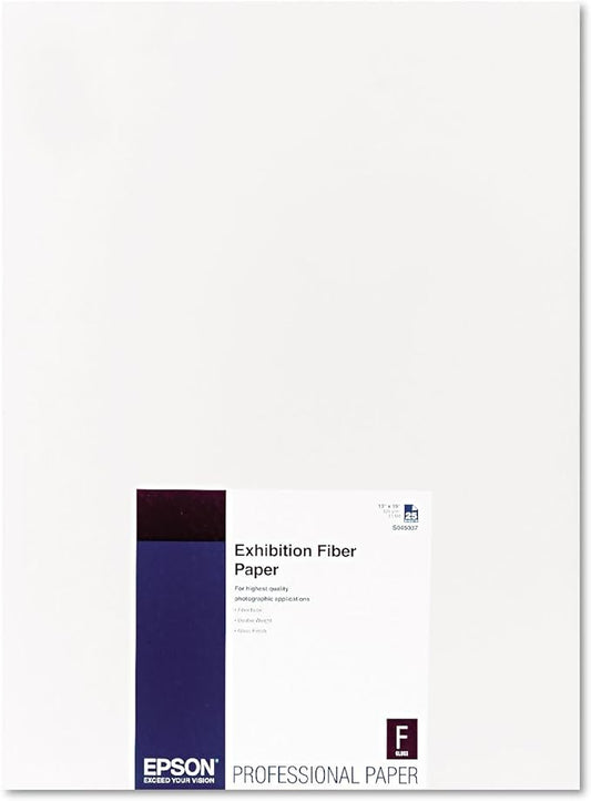 Epson Professional Media Exhibition Fiber Paper (13x19 Inches, 25 Sheets) (S045037)