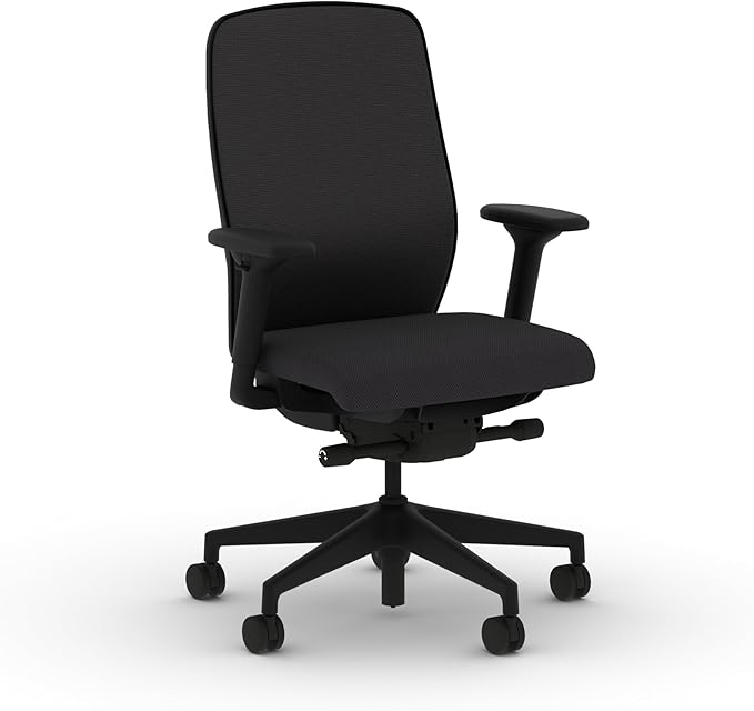 HON Nucleus Task Chair, Spectrum Mesh, Advanced Synchro-Tilt Control, Office Chair with Lumbar Support, Height and Width Adjustable Arms, Black Frame, Onyx