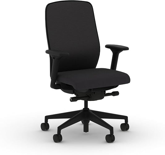 HON Nucleus Task Chair, Spectrum Mesh, Advanced Synchro-Tilt Control, Office Chair with Lumbar Support, Height and Width Adjustable Arms, Black Frame, Onyx