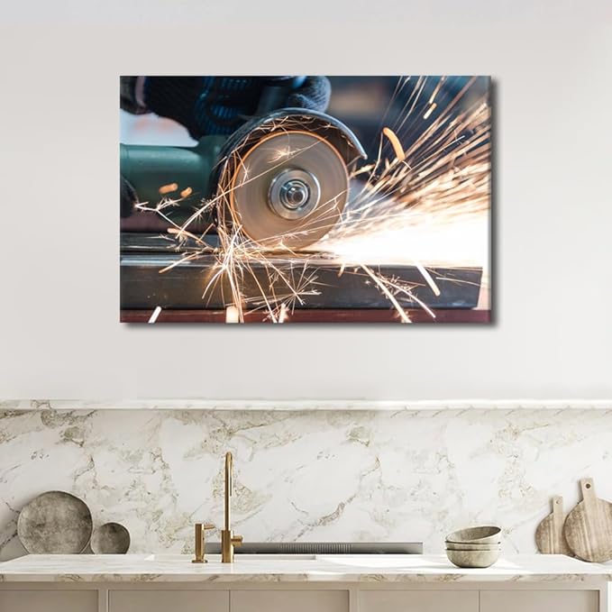 Plasma Cutting Pictures for Living Room Wall Decoration Framed Art Wall Decor Large Wall Art Family Wall Decor 1 Panel Modern Prints Wall Art Home Wall Decor Artwork Wall Hanging, 24" x36"