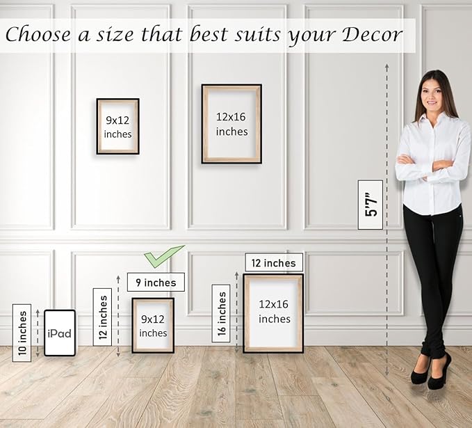 Induslyfe Framed Motivational Wall Art for Living room Bedroom Office Canvas Wall Art pictures for Classroom,Affirmations Inspirational Decor Olive Eucalyptus,Positive Quotes for Office Set of 6, 9x12