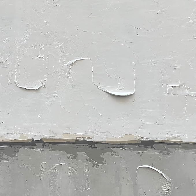 NANKAI Art A large modern art painting in a minimalist grey and white style, suitable for wall decoration in homes or offices. 24x60 inches