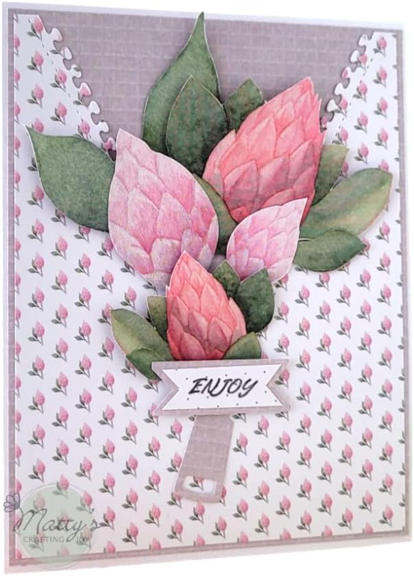 Matty's Crafting Joy Floral Grace 12x12 Double Sided Scrapbook Cardstock Paper Pad, 24 Floral Designer Patterned Paper Pack
