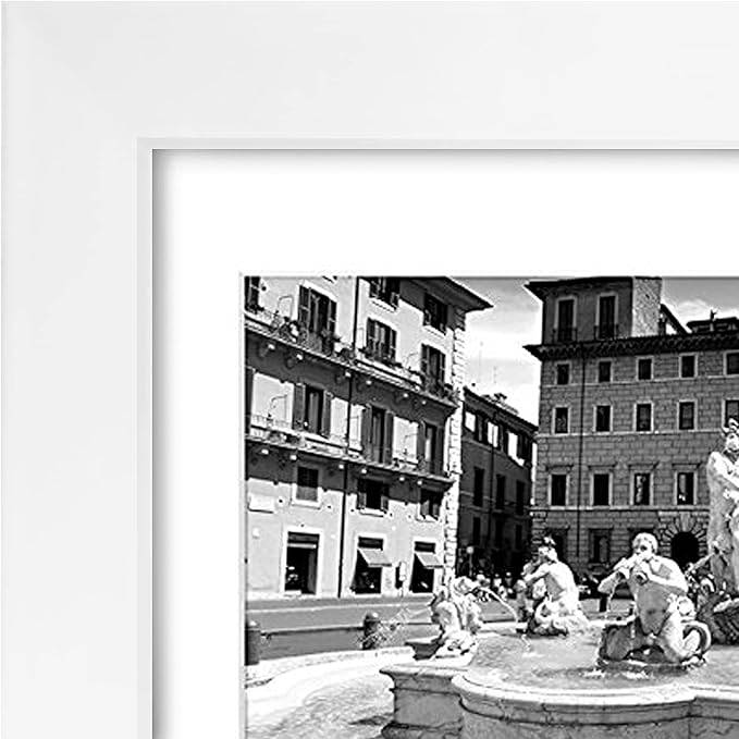 Americanflat 4x6 Collage Picture Frame with Shatter-Resistant Glass - Fits Five 4x6 Photos or Use as One 11x14 Picture Frame - Signature Collection - Collage Frames for Wall Display - White