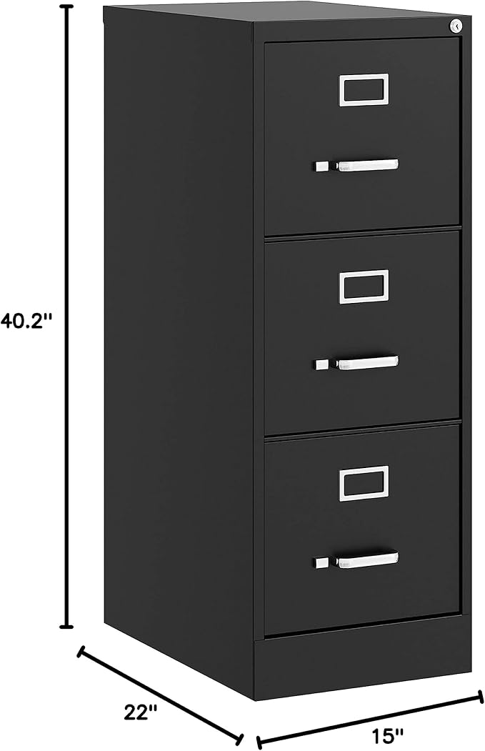 Lorell Commercial-Grade Vertical File, Black