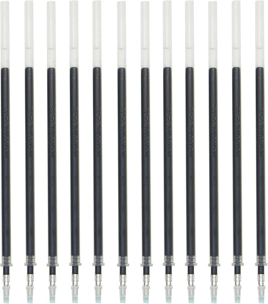 Maydahui 50 Pcs Black Gel Pen Refills with 5 mm Aperture 5.12 inch(13 cm) Smooth Writing Pen Refills 0.7 mm Replacement Gel Ink Refills for Stationery School Office Supplies (Black)