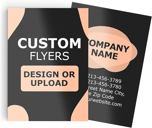 GotPrint Custom Bulk Flyers, Glossy, Vertical | Upload Design or Add Text | Personalized Photo | Double-Sided Printing Available,5 x 7 Vertical, 250 Qty