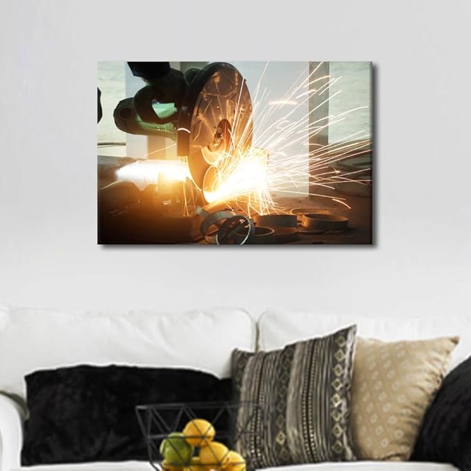 Home Decorations for Living Room Angular Grinding Machine Wall Decor Framed Art Wall Decor Artwork for Home Walls 1 Panel Wall Art Modern Wall Art Home Wall Decor Room Decor, 16" x24"