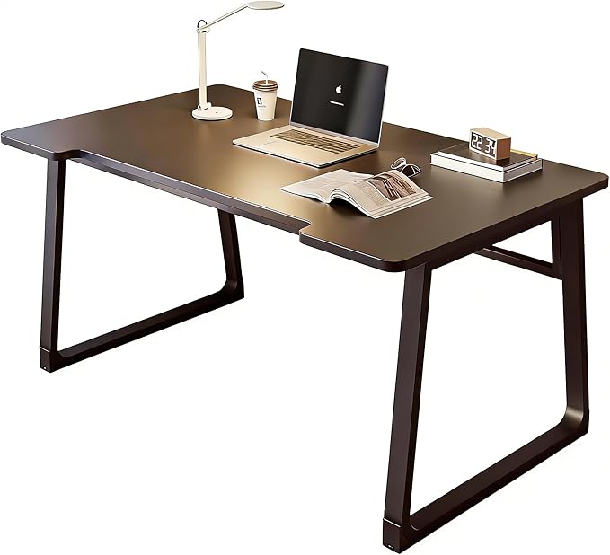 Computer Desk 39.4 Inch Small Office Desk with Wood Top and Metal Frame, Study Writing Desk for Home, Bedroom, Gaming, U-Shaped Leg Design, Modern Simple