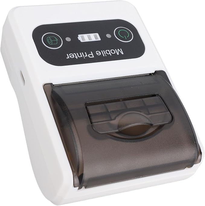 Pomya Bluetooths Thermal Receipt Printer, 58mm Handheld POS Inkless Receipt Printer, Portable Small Thermal Printer for Small Business Office Retail Store Restaurant (Black White)
