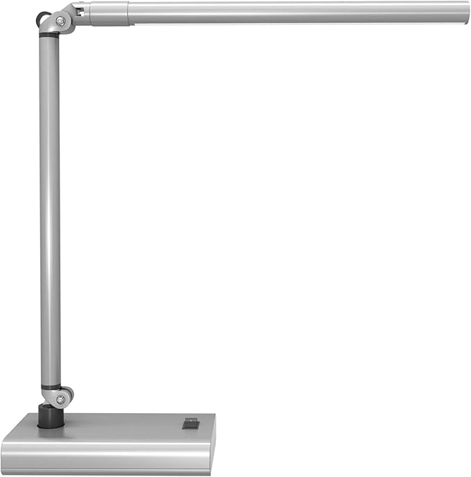 LED Desk Lamp - Contemporary Reading Light with 36 LEDs and 2 Rigid Adjustable Arms for Home, Office, Bedside, or Dorm Room - by Lavish Home (White)