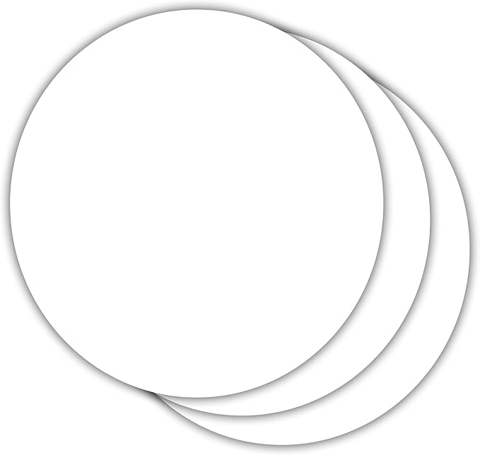 NARA Alcohol Ink Paper | White | 38” Diameter Circle | 430 microns/320 GSM | 10 Sheets | Heavy Paper | Paper for Alcohol Ink Art Painting | 100% Stain-Free