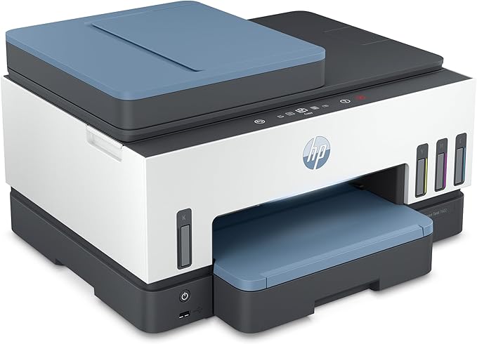 HP Smart Tank 7602 Wireless All-in-One Ink Tank Printer, Scanner, Copier with 2 Years of Ink Included, Best-for-Home Office, Cartridge-Free Refillable, AI-Enabled (28B98A)
