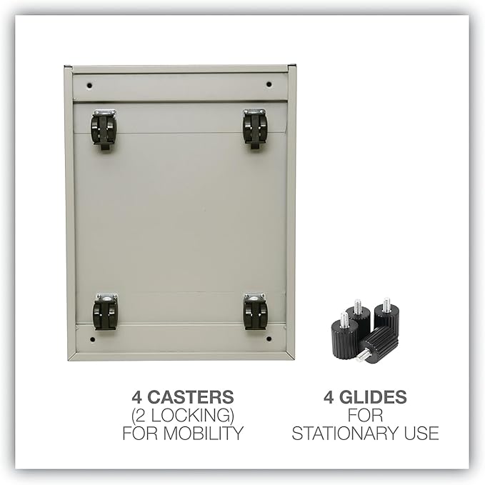 Alera PAFFPY Two-Drawer Metal Pedestal File, 14 7/8w x 19-1/8d x 27-3/4h, Putty
