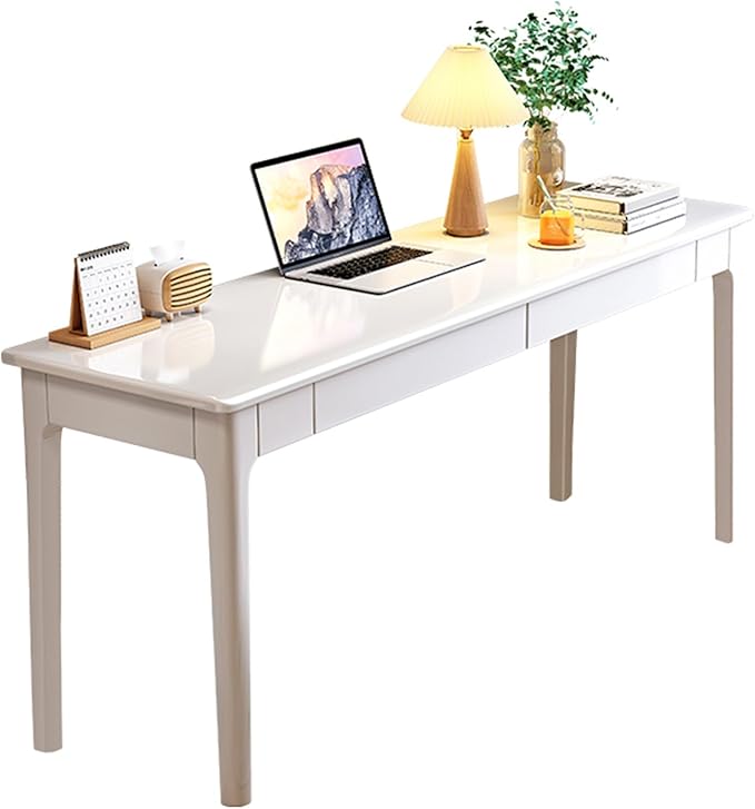 Writing Study Computer Desks with Drawer,Farmhouse Executive Desk with Storage,Modern Wood Home Office Desk for Study, Living Room, Bedroom,A,120 * 40cm