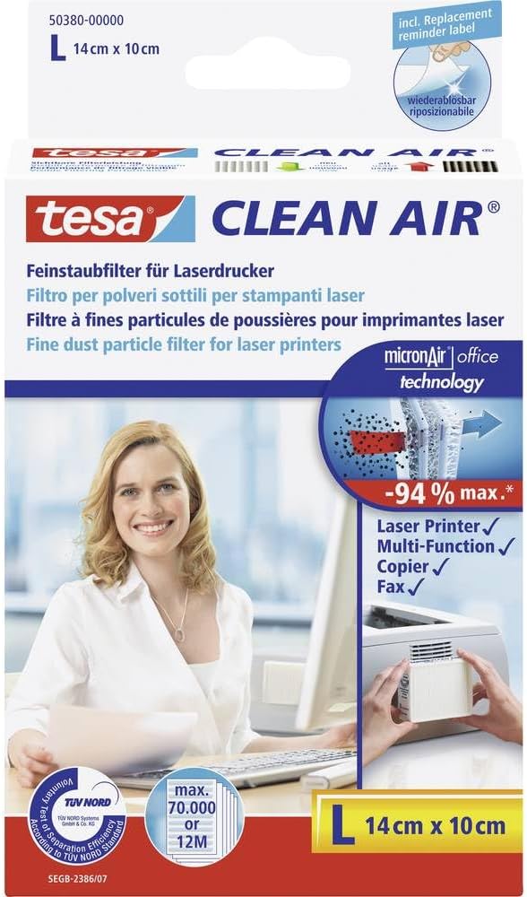 Tesa Clean Air Fine dust Filter Size L 5038000 for Laderprinters 14x10cm