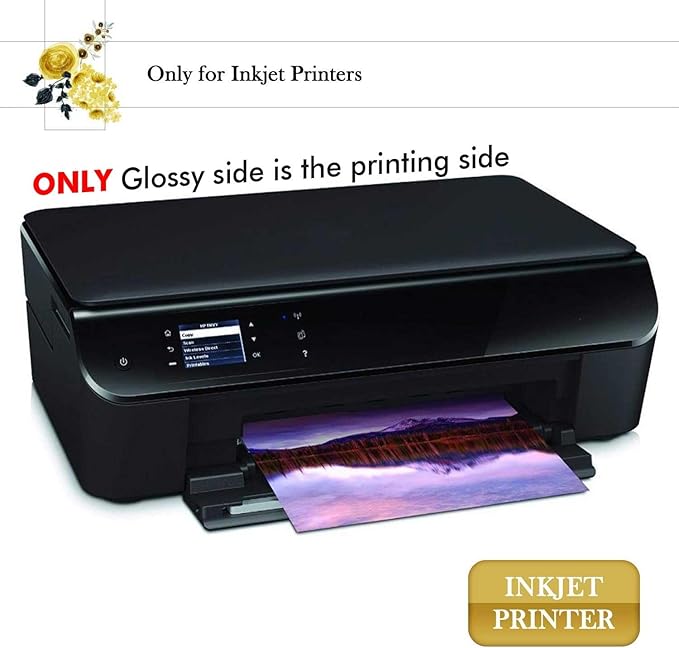 A-SUB Premium Photo Paper High Glossy 11x17 Inch 66lb for Inkjet Printers 50 Sheets, Single Sided