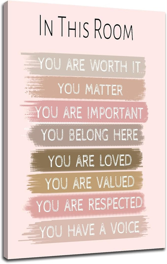 Motivational Poster Wall Art Inspirational Entrepreneur Quotes Print on Canvas Positive Affirmation Painting Artwork for Living Room Nursery Office Picture Wall Decoration Ready to Hang [24''Wx36''H]