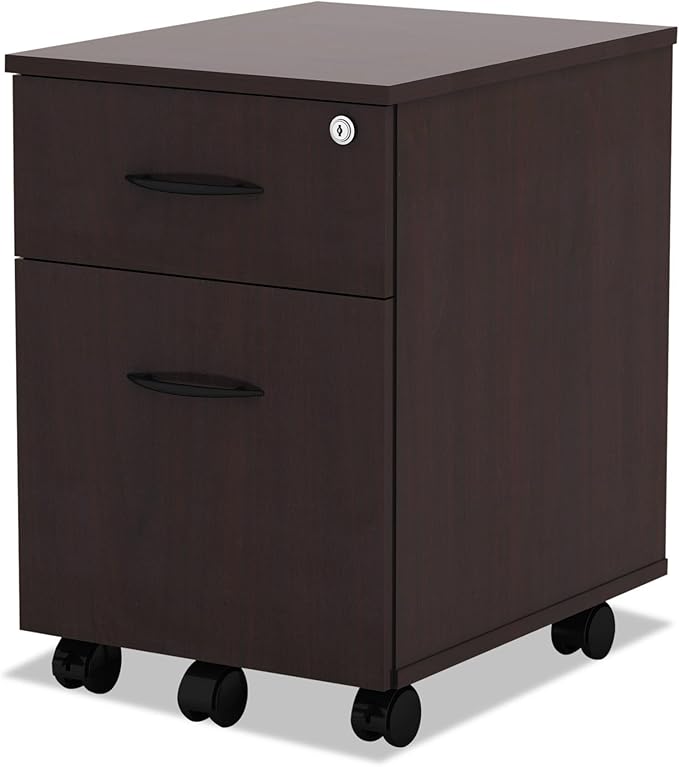 Alera ALE Valencia Series Mobile B/F Pedestal, 15 7/8w x 19 1/8d x 22 7/8h, Mahogany