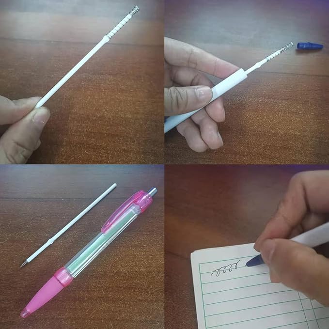 20 pcs 0.7mm Black Color Replaceable Ballpoint Pen Refill School Office Supplies(4.2 inch)