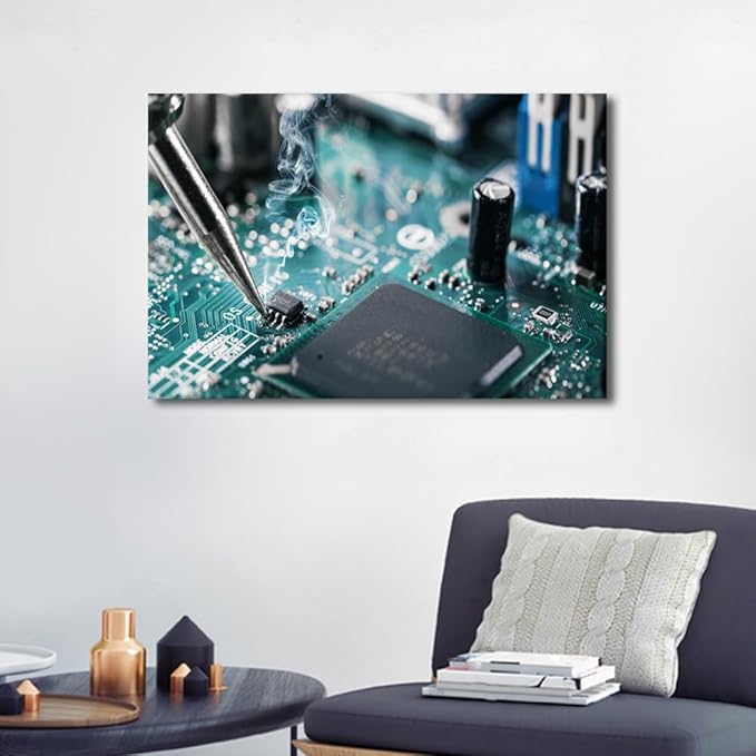 TUMOVO Cutting Machine Pictures for Living Room 1 Panel Large Wall Art Canvas Frame Posters and Prints Modern Wall Decor Canvas Art Home Decoration Canvas Art Artwork Wall Hanging, 24" x36"
