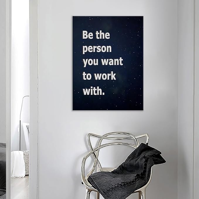 Motivational Canvas Poster Print Wall Art for Men Inspirational Entrepreneur Quotes Picture Painting Wall Decor for Modern Home Bedroom Office Classroom Artwork Stretched and Framed [18''Hx24''W]