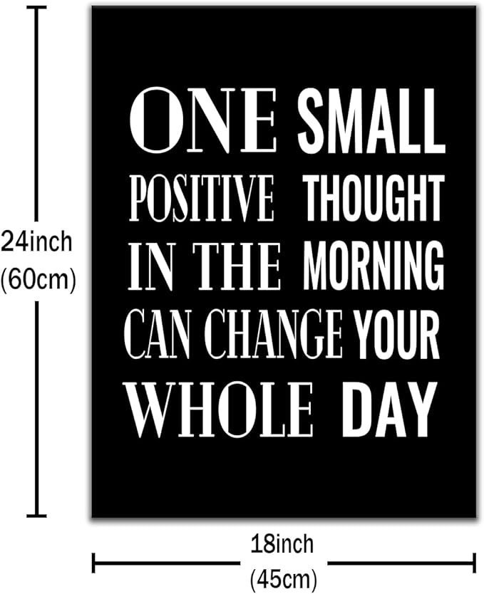 Inspirational Canvas Wall Art Office Decor Motivational Poster Quotes for Home Boost Confidence Inspiring Sign Picture Painting for Gym Bedroom Classroom Artwork Stretched and Framed [18''Wx24''H]