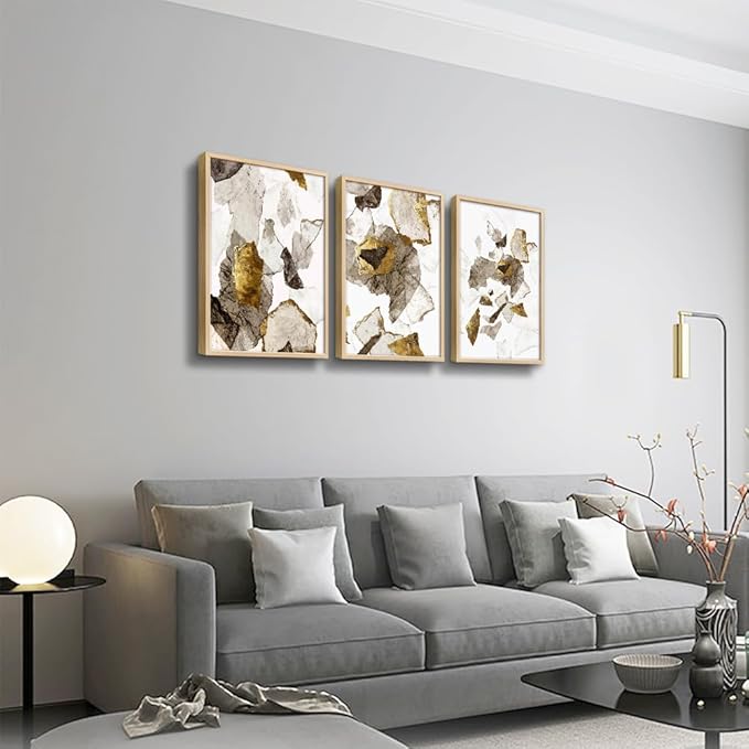 MHARTK66 Framed Wall Art Living Room Family Wall Decor Bedroom Fashion Kitchen Wall Pictures Artwork Office Decor Print Abstract Painting Modern Bathroom Home Decors (Natural Wood Framed)