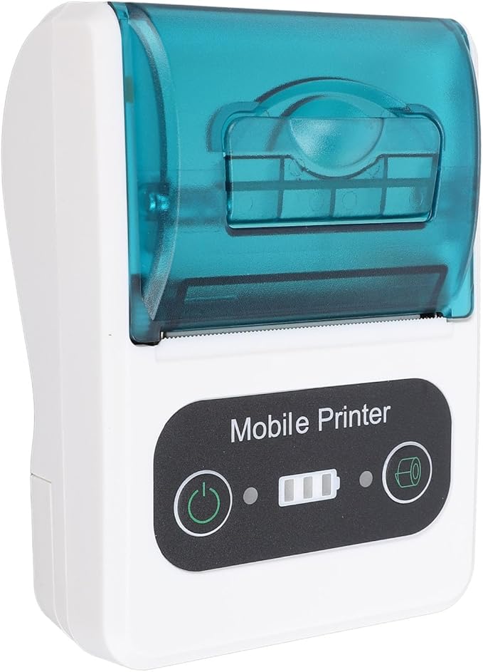 Pomya Bluetooths Thermal Receipt Printer, 58mm Handheld POS Inkless Receipt Printer, Portable Small Thermal Printer for Small Business Office Retail Store Restaurant (Green White)