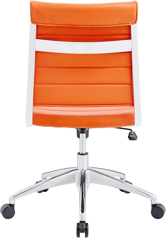 Modway EEI-1525-ORA Jive Ribbed Armless Mid Back Swivel Conference Chair In Orange