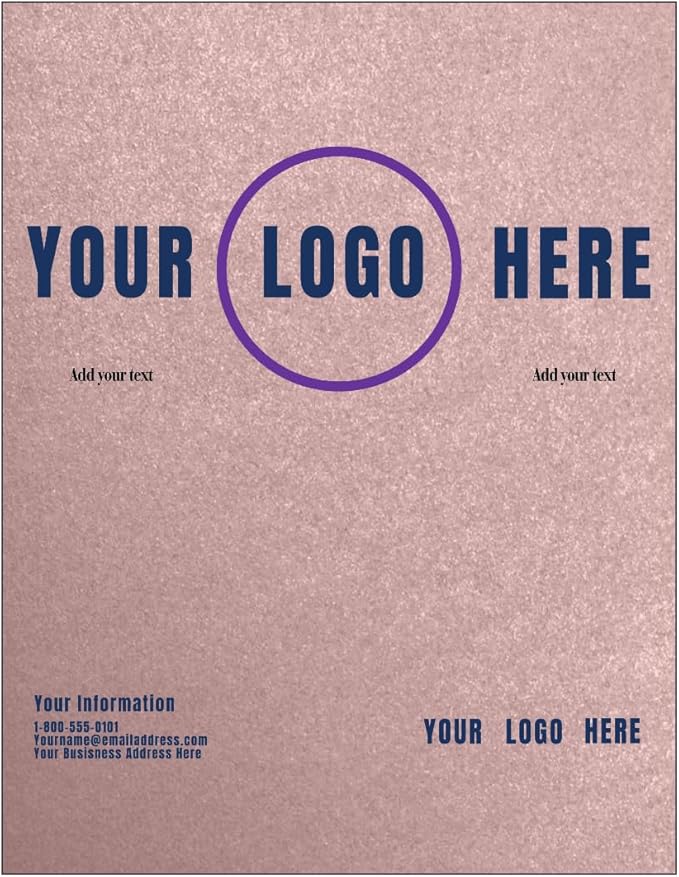 LUXPaper Custom Printed 8.5" x 11" Paper | Customizable Letterhead | Personalized Logo & Text | Letter Size | Misty Rose Metallic | 84lb. Text | 100 Qty