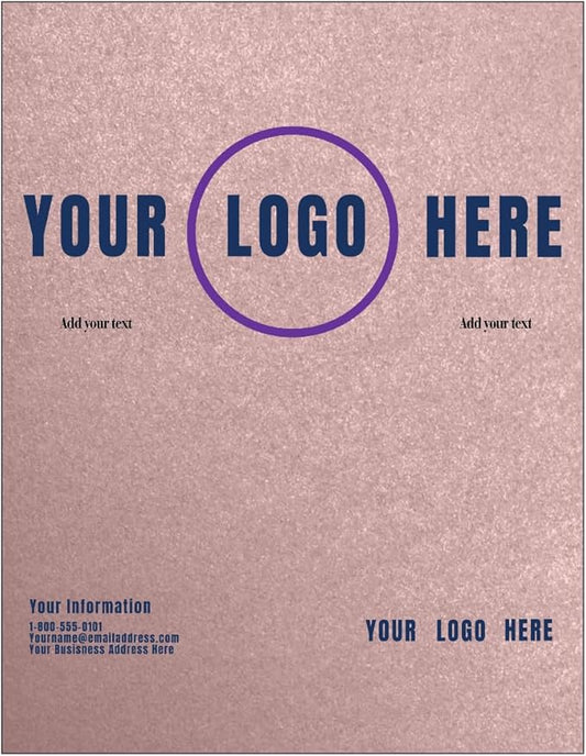 LUXPaper Custom Printed 8.5" x 11" Paper | Customizable Letterhead | Personalized Logo & Text | Letter Size | Misty Rose Metallic | 84lb. Text | 100 Qty