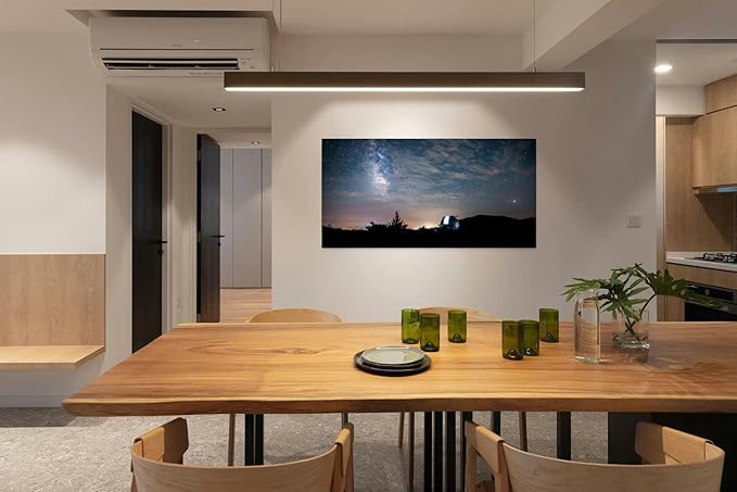 Canvas Wall Art for Living Room Bedroom Open dome a big telescope an observatory the the starry sky Big Large Wall Art Decor Framed Painting Wall Pictures Prints Artwork Office